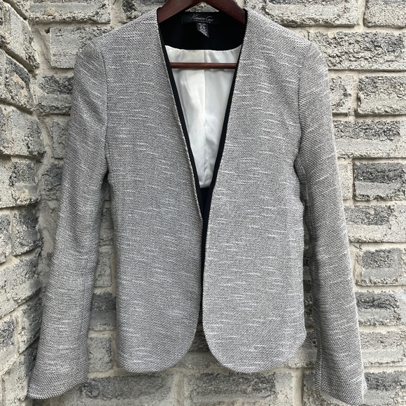 Kenneth Cole Gray/Gold Shimmer Blazer - Picture 1 of 9